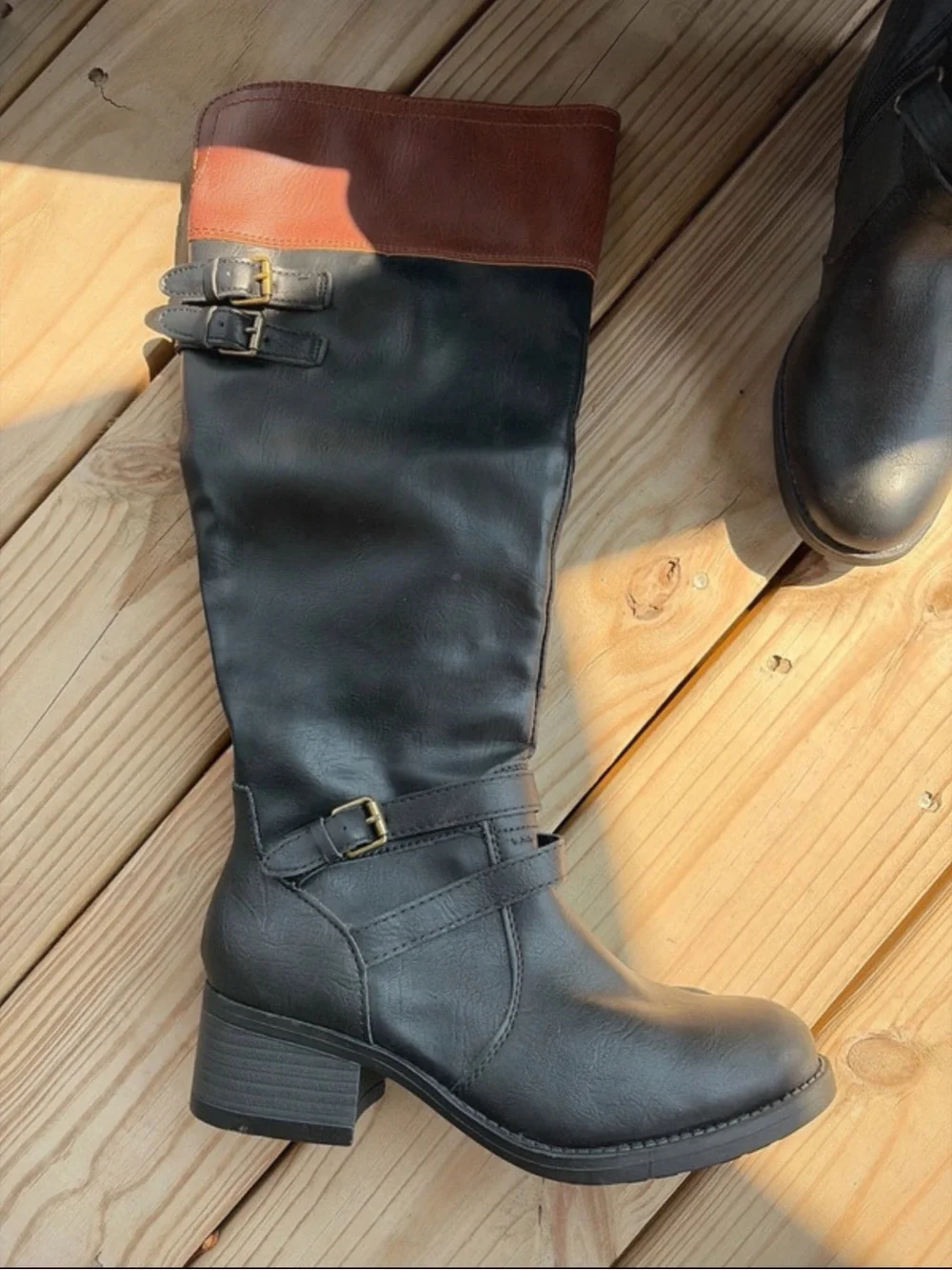 Kohl's Black and Brown Boots